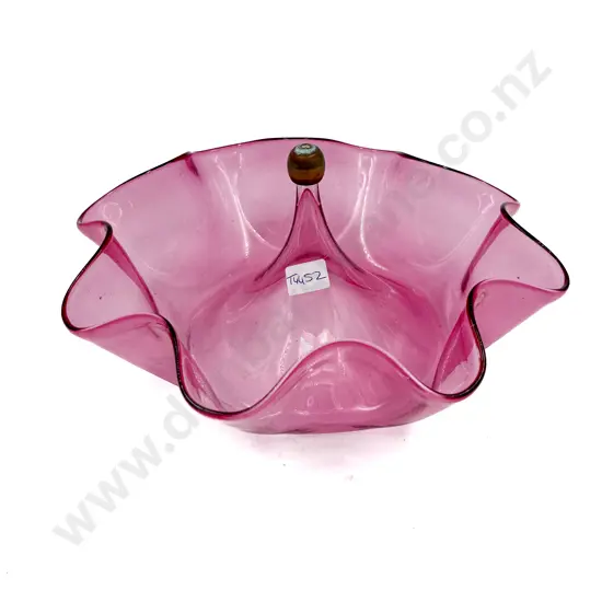 Cranberry Glass Decorative Bowl (Epergne base)