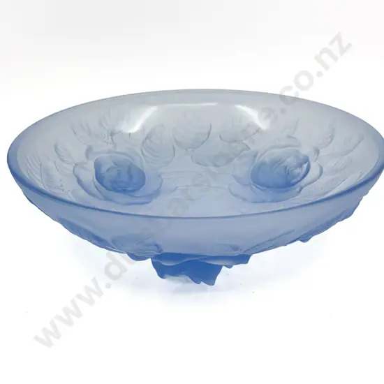Vintage Jobling Pressed Glass Large Table Bowl with Roses