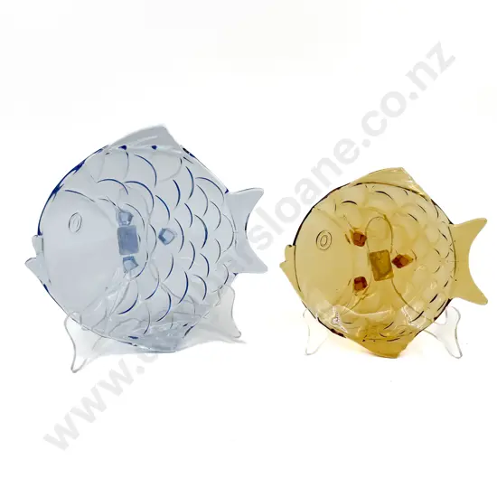 Two Depression Glass Fish Dishes