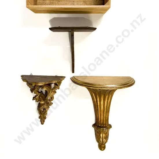 Four Assorted Wall Shelves