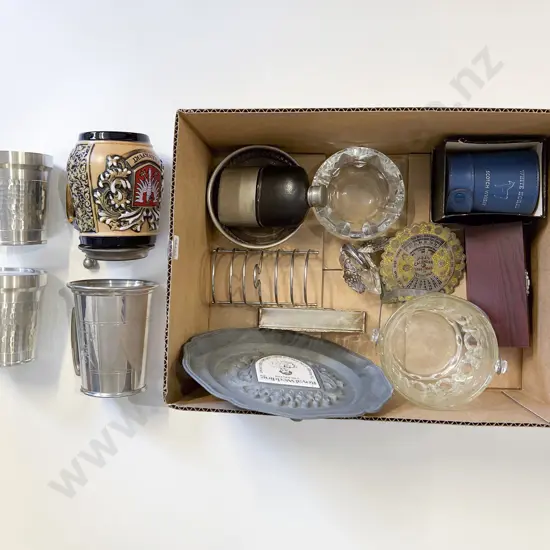 Quantity of Assorted Pewter Steins & Assorted Drinking Paraphenalia