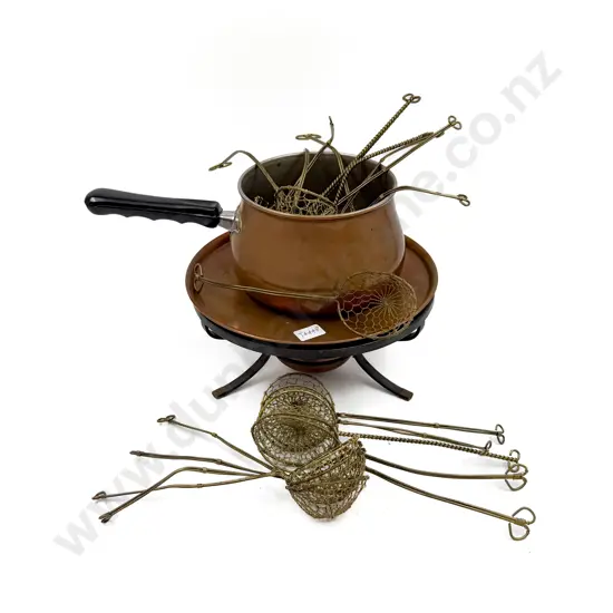 Copper Part Fondue Set