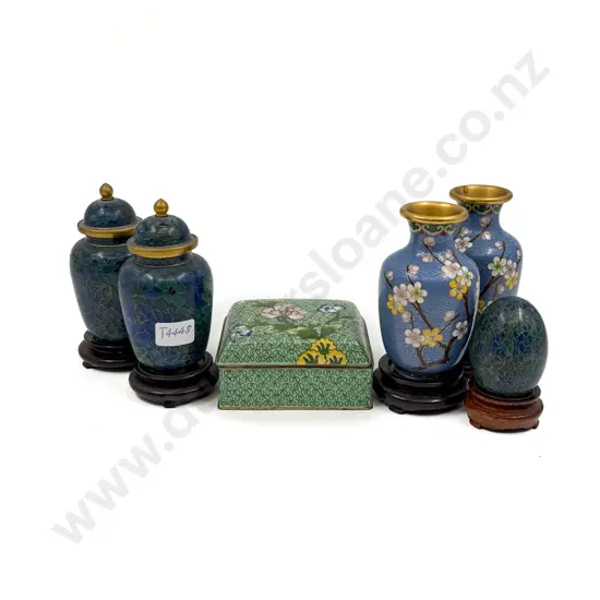 Six Pieces of Assorted Cloisonne