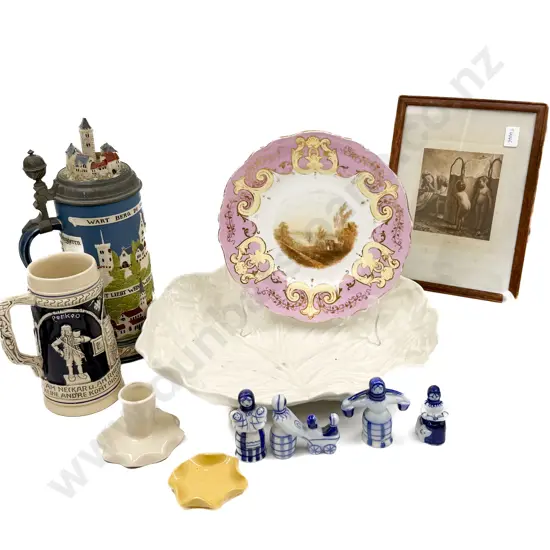 Large Decorative Stein and Assorted China etc