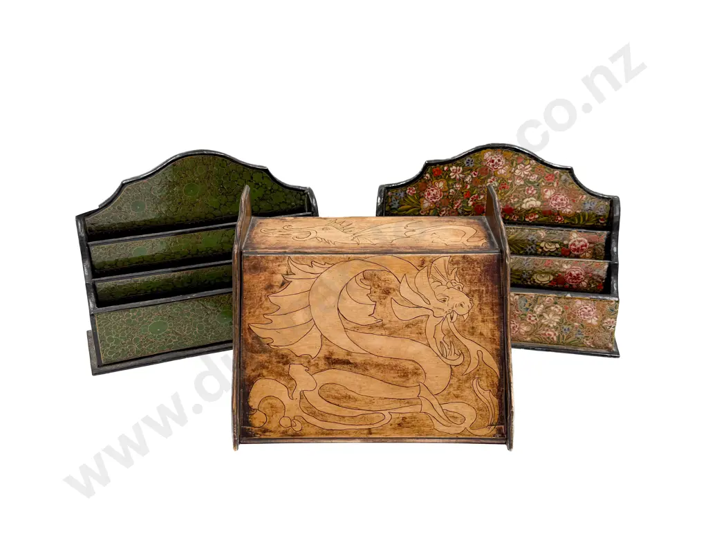 Two Lacquered Letter Racks & Other Image 1++