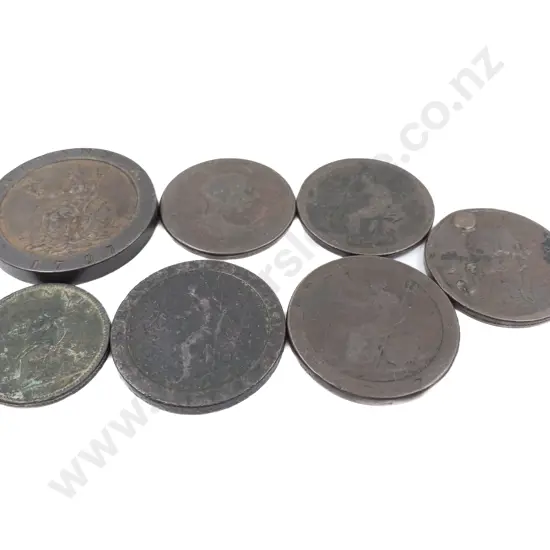 UK 1797 Cartwheel Penny and other copper coinage (7)