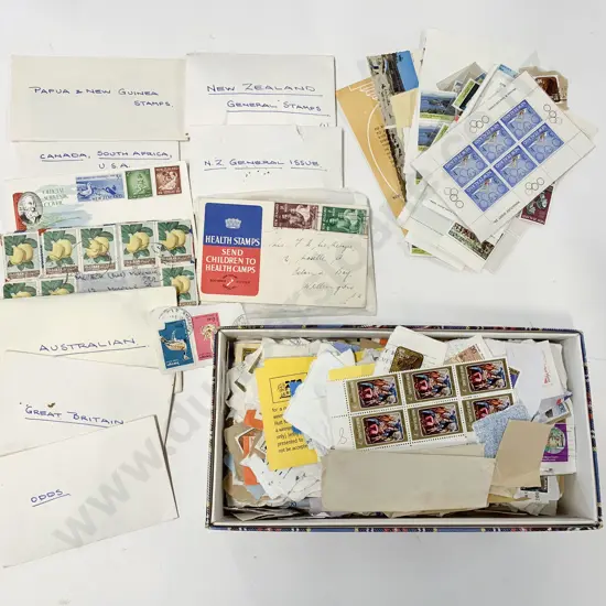 Small Qty NZ and Some World Loose Unsorted Stamps