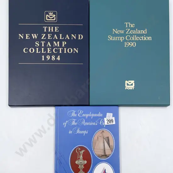 Encyclopedia of America's Cup in Stamps with NZ Stamp Collection 1984 1990