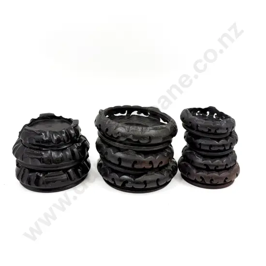 Quantity of Assorted Wooden Asian Stands