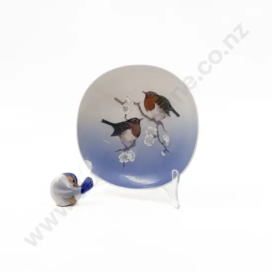 Royal Copenhagen Dish & Small Danish Bird Ornament