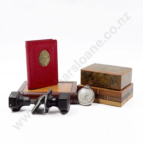 Small Quantity of Assorted incl Trinket Boxes Vintage Door Handle & Post Office Savings Box