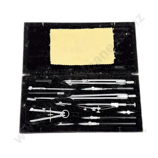 Cased Set of Drawing Instruments