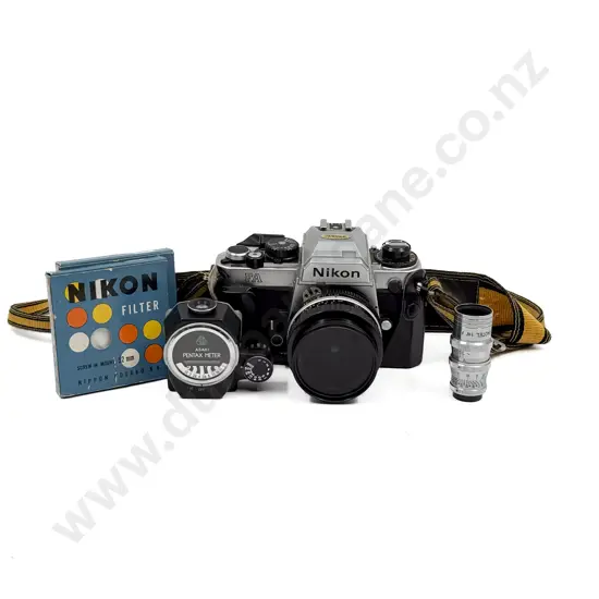 Nikon FA Camera together with Assorted Accessories & Kinotel 8mm Movie Lens