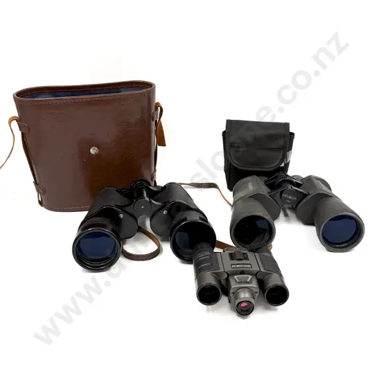 Three Assorted Sets of Binoculars incl E-BinoCam & Modern Minolta etc