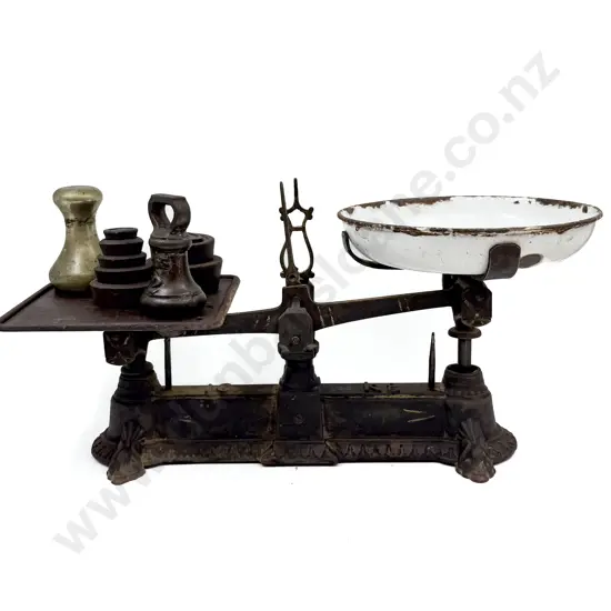Vintage Kitchen Scales & Assorted Weights