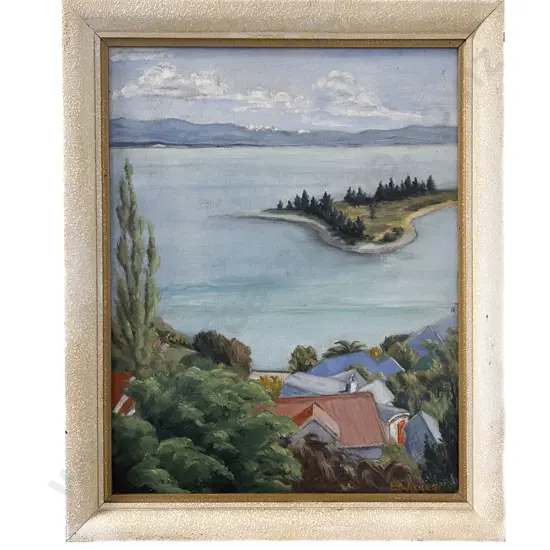 V. Wilkes - Hilltop View - Oil on Board