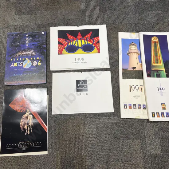 Quantity of Assorted Vintage Art Calendars together with Art Festival Poster etc