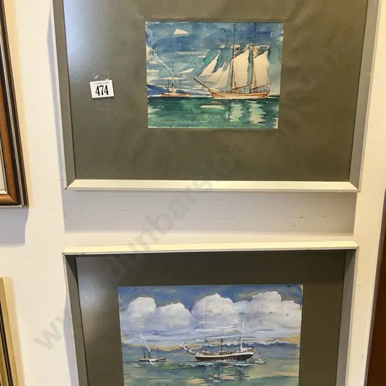 Pair of Lindsay Moller Watercolour Nautical Studies