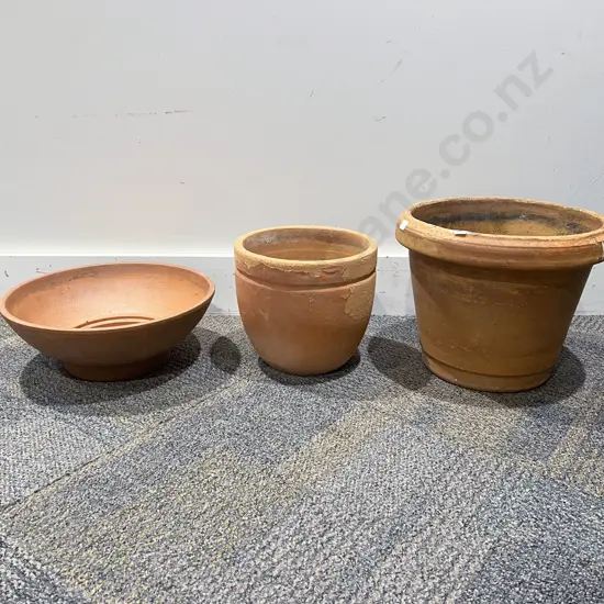 Three Assorted Plant Pots
