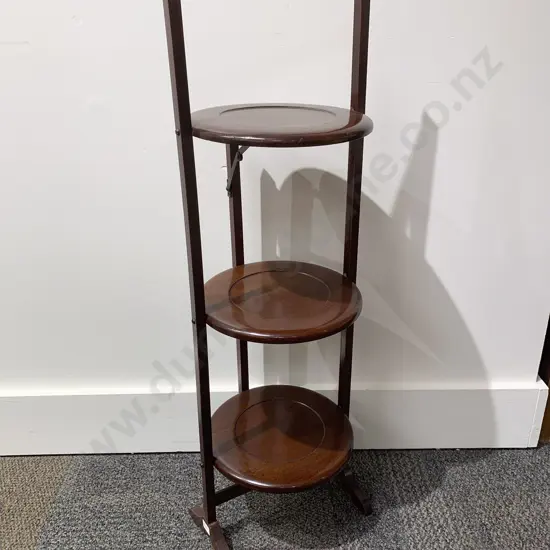 Mahogany Folding Plate Rack
