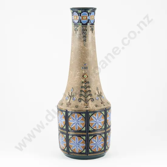 Early C20th Amphora Vase With Repeating Impressed Pattern