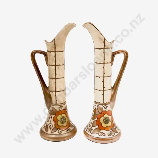 Pair Burleigh Ware Charlotte Rhead Ewers