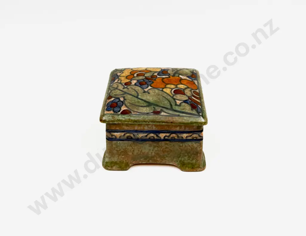 Crown Ducal Signed Charlotte Rhead Trinket Box Image 1++