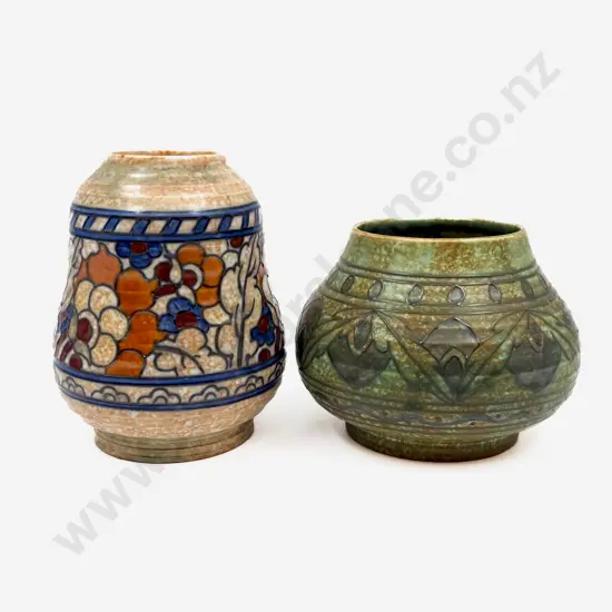 Crown Ducal Signed Charlotte Rhead Posy Pot & Vase