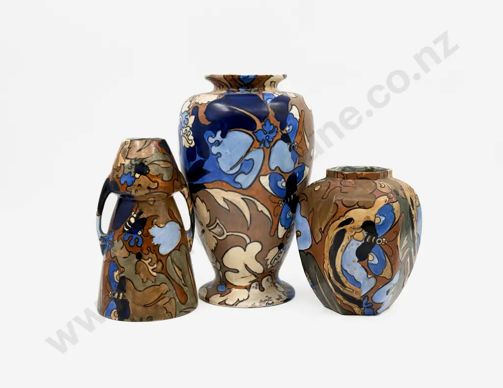 Three Burleigh Ware Amstel Vases Image 1++