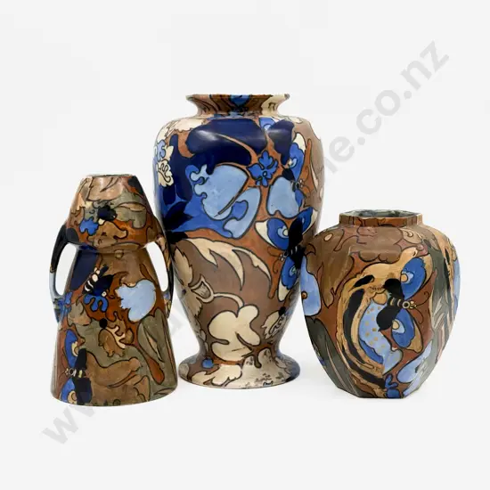 Three Burleigh Ware Amstel Vases