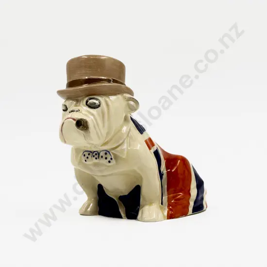 Royal Doulton Bulldog With Churchill's John Bull Hat & Cigar