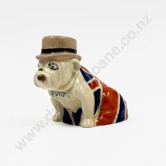 Royal Doulton Bulldog With Churchill's John Bull Hat & Cigar