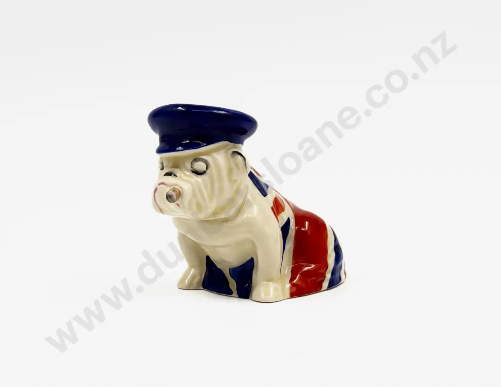 Royal Doulton Bulldog With Churchill's Peaked Cap & Cigar Image 1++