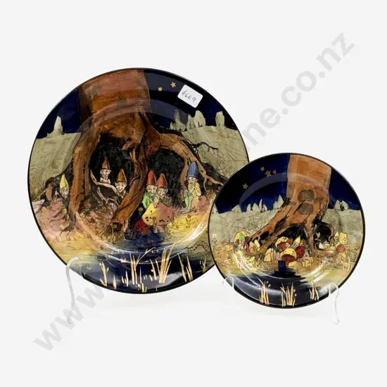Two Royal Doulton Pixie Series Plates