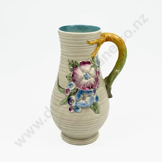 Clarice Cliff Moulded Spring Flower Handled Vase