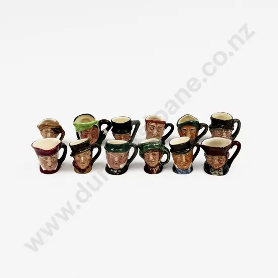 RD Set of Twelve Tiny Character Jugs