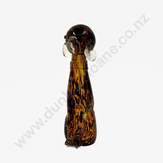 Murano Glass  Tinted Tortoiseshell Dog