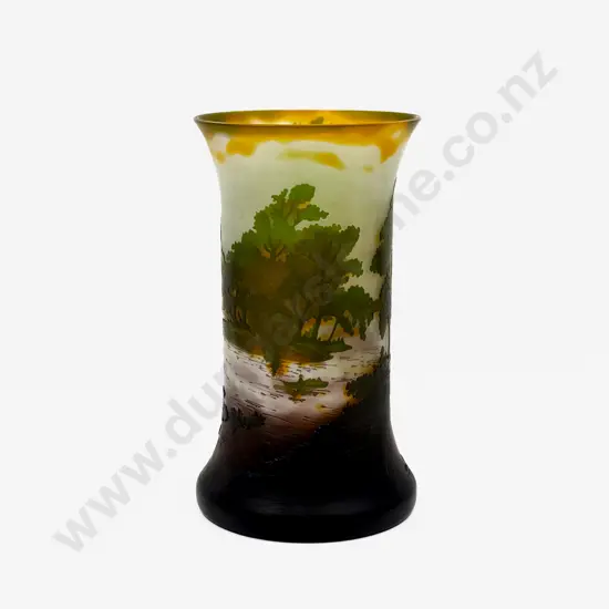 Large Galle Style Cameo Glass Vase