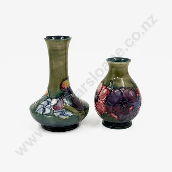 Two Walter Moorcroft Signed Posy Vases