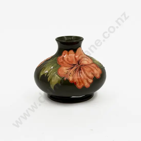 Walter Moorcroft C1970 Hibiscus Pattern Vase