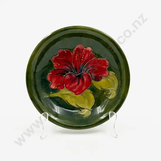 Walter Moorcroft C1983 Hibiscus Pattern Commemorative Dish