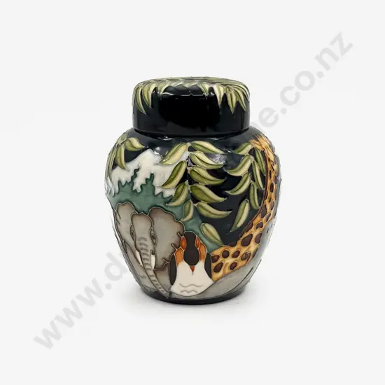 Moorcroft C1995 Wildlife Pattern Ginger Jar & Cover