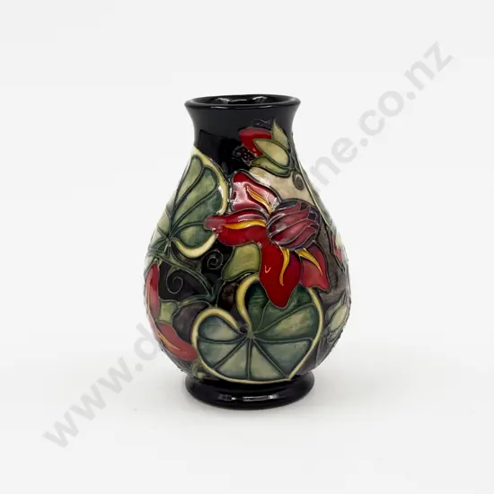 Boxed Moorcroft C1999 Modern Floral Pattern Vase