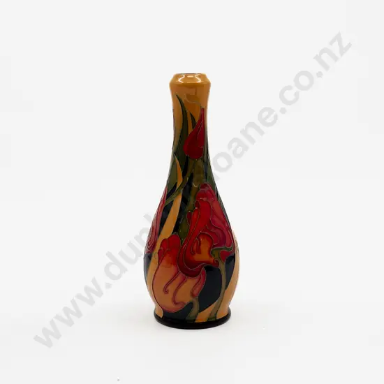 Boxed Moorcroft C2008 Modern Floral Pattern Vase