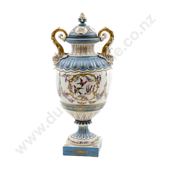 Late C19th Sevres Pattern Covered Urn