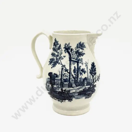 Late C18th First Period Worcester Mask Jug