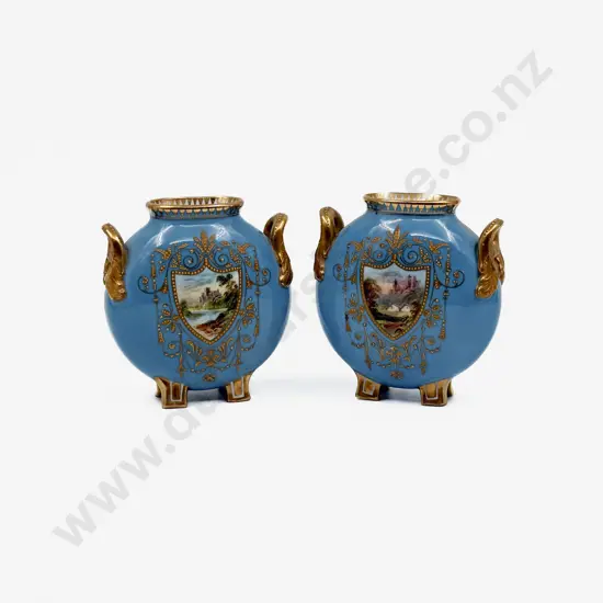Pair Coalport Table Urns