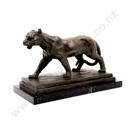 Bronze Desk Top Model of a Lioness after Antoine-Louis Barye