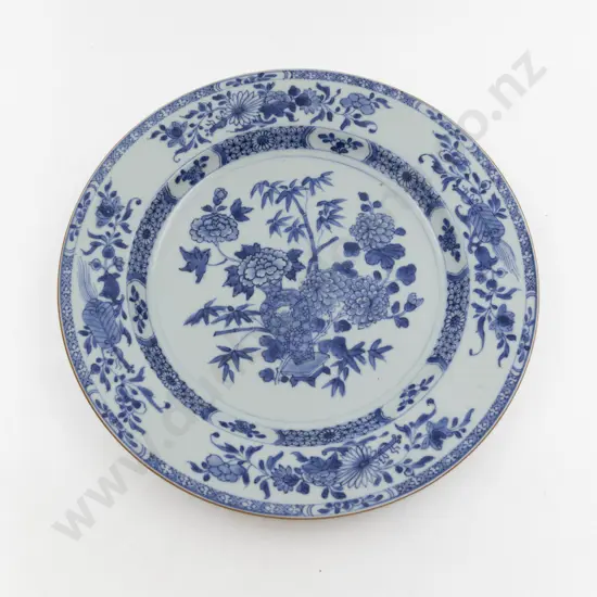Mid C19th Underglaze Blue Export Ware Charger