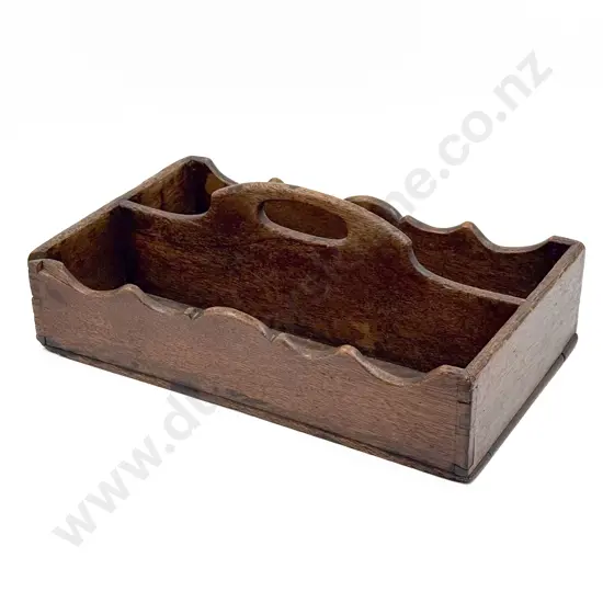 George III Mahogany Two Division Cutlery Tray